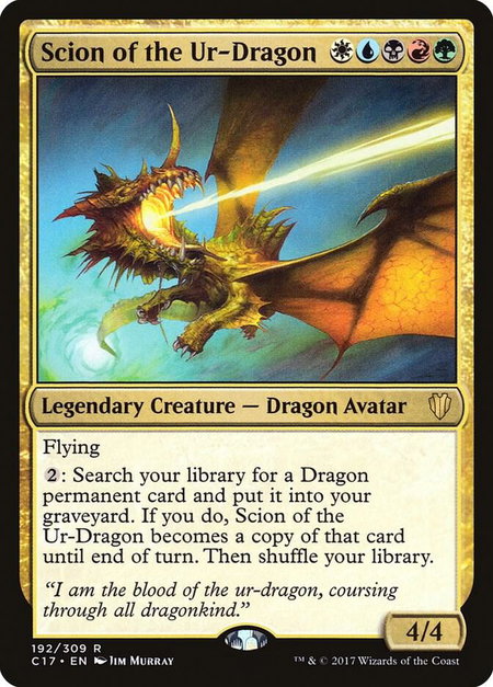 Scion of the Ur-Dragon - Commander 2017 Magic: The Gathering trading card