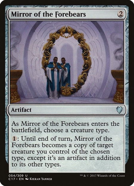 Mirror of the Forebears trading card from Commander 2017 Mirror of the Forebears - Commander 2017 Magic: The Gathering trading card