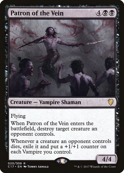 Patron of the Vein trading card from Commander 2017 Patron of the Vein - Commander 2017 Magic: The Gathering trading card