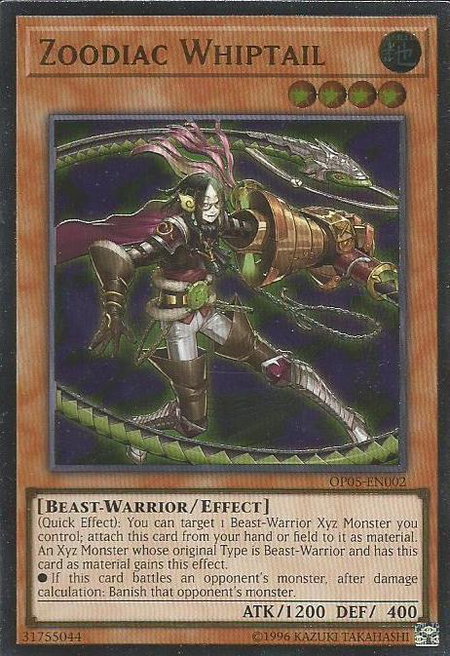 Zoodiac Whiptail (UTR) - OTS Tournament Pack 5 YuGiOh trading card