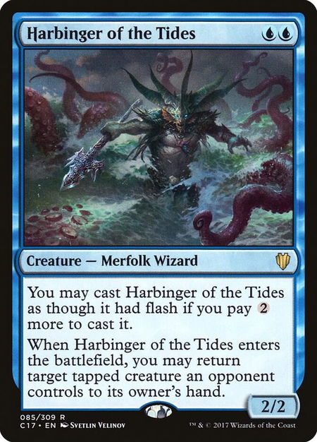 Harbinger of the Tides trading card from Commander 2017 Harbinger of the Tides - Commander 2017 Magic: The Gathering trading card