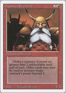 Dwarven Warriors - Revised Edition (3ED) #null - Common Magic: The Gathering Trading Card