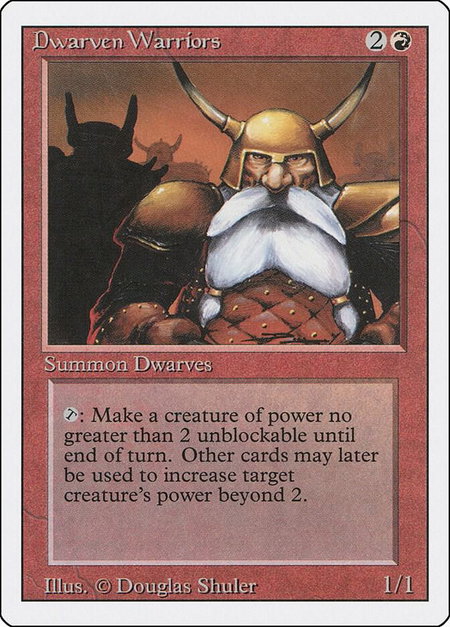 Dwarven Warriors - Revised Edition Magic: The Gathering trading card