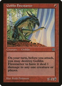 Goblin Firestarter - Portal Second Age (P02) #96 - Uncommon Magic: The Gathering Trading Card