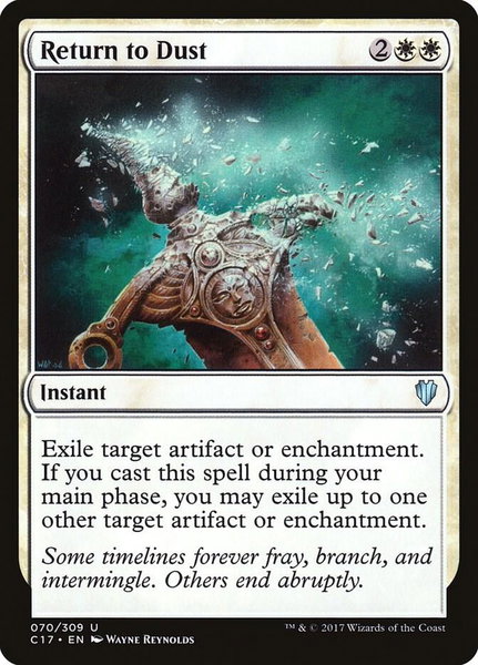 Return to Dust trading card from Commander 2017 Return to Dust - Commander 2017 Magic: The Gathering trading card