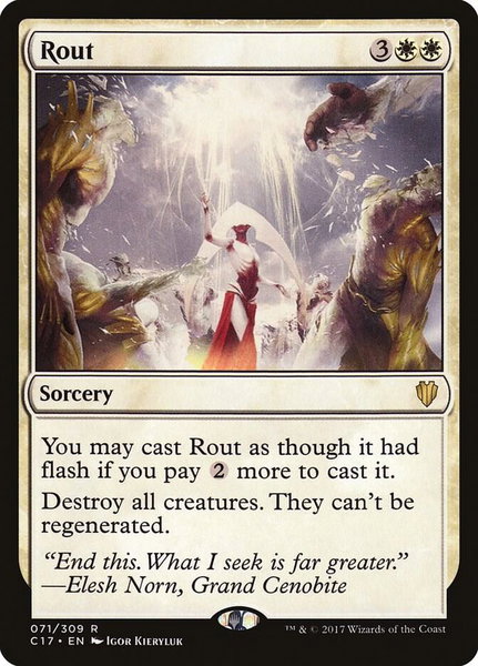 Rout trading card from Commander 2017 Rout - Commander 2017 Magic: The Gathering trading card