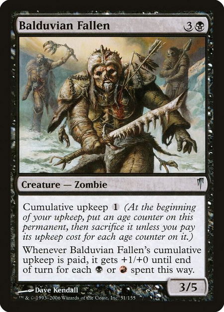 Balduvian Fallen - Coldsnap Magic: The Gathering trading card