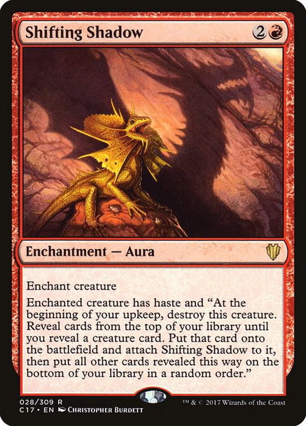 Shifting Shadow trading card from Commander 2017 Shifting Shadow - Commander 2017 Magic: The Gathering trading card
