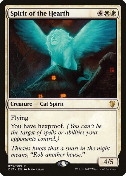 Spirit of the Hearth trading card from Commander 2017 Spirit of the Hearth - Commander 2017 Magic: The Gathering trading card