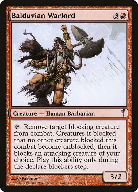 Balduvian Warlord - Coldsnap Magic: The Gathering trading card