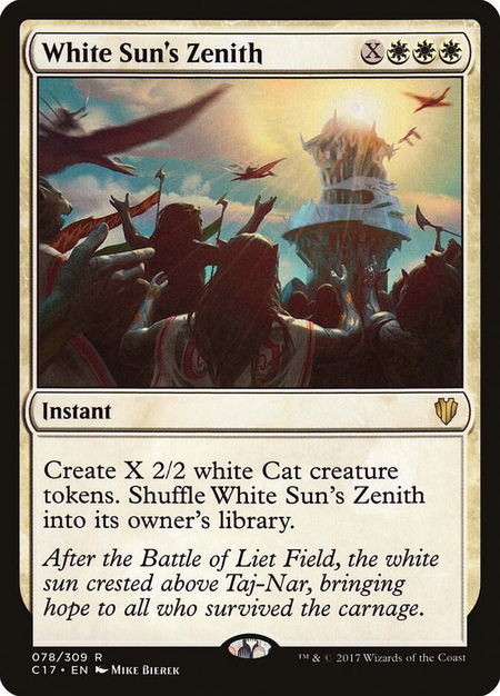 White Sun's Zenith trading card from Commander 2017 White Sun's Zenith - Commander 2017 Magic: The Gathering trading card