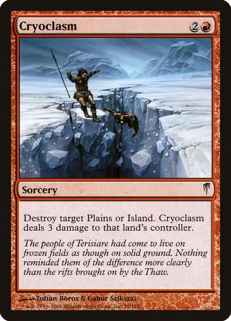 Cryoclasm - Coldsnap Magic: The Gathering trading card