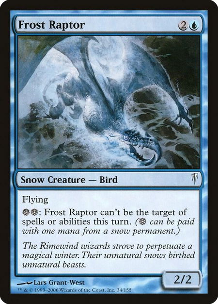 Frost Raptor - Coldsnap Magic: The Gathering trading card