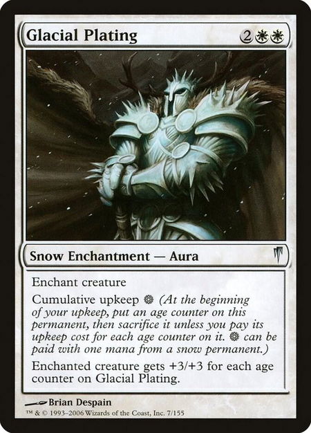 Glacial Plating - Coldsnap Magic: The Gathering trading card
