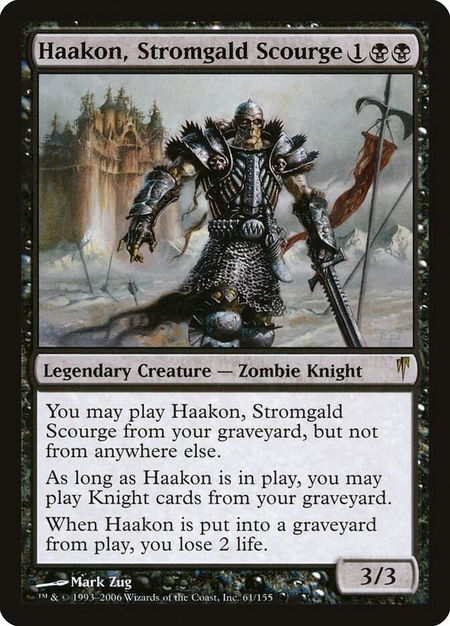 Haakon, Stromgald Scourge - Coldsnap Magic: The Gathering trading card