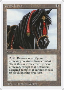 Ebony Horse - Revised Edition (3ED) #null - Rare Magic: The Gathering Trading Card