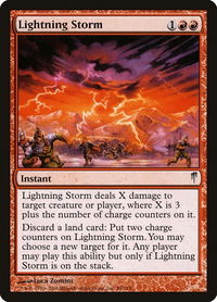 Lightning Storm - Coldsnap (CSP) #89 - Uncommon Magic: The Gathering Trading Card