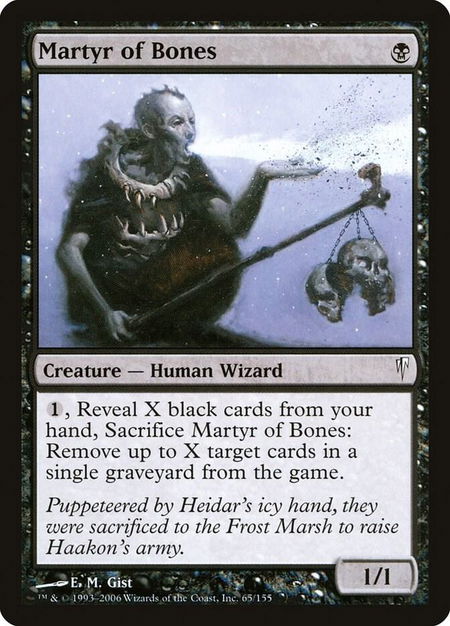 Martyr of Bones - Coldsnap Magic: The Gathering trading card