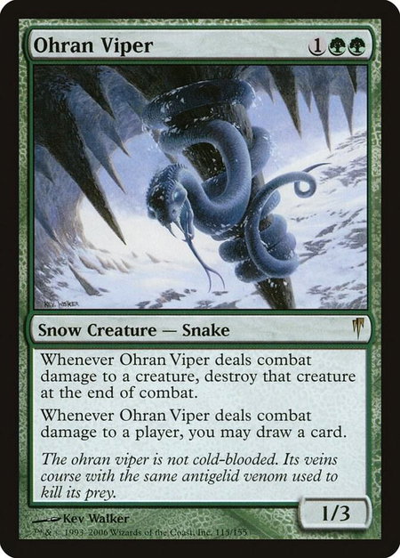 Ohran Viper - Coldsnap Magic: The Gathering trading card