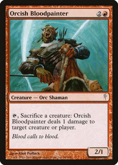 Orcish Bloodpainter - Coldsnap Magic: The Gathering trading card