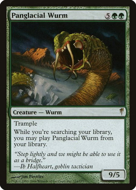 Panglacial Wurm - Coldsnap Magic: The Gathering trading card
