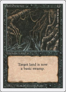 Evil Presence - Revised Edition (3ED) #null - Uncommon Magic: The Gathering Trading Card