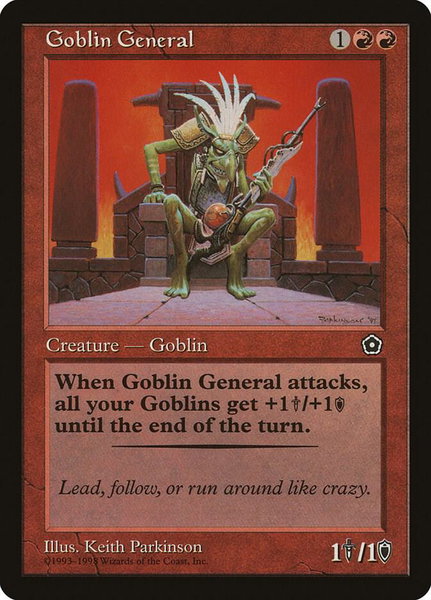 Goblin General - Portal Second Age Magic: The Gathering trading card