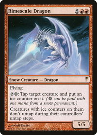 Rimescale Dragon - Coldsnap (CSP) #95 - Rare Magic: The Gathering Trading Card