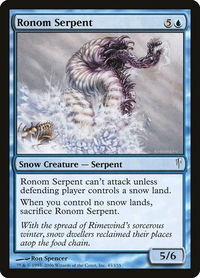 Ronom Serpent - Coldsnap (CSP) #45 - Common Magic: The Gathering Trading Card