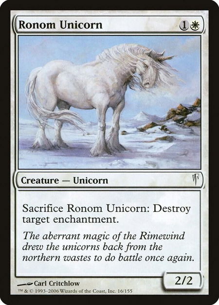 Ronom Unicorn - Coldsnap Magic: The Gathering trading card