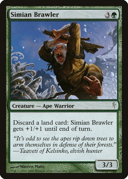 Simian Brawler - Coldsnap Magic: The Gathering trading card