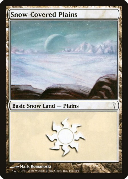 Snow-Covered Plains trading card from Coldsnap Snow-Covered Plains - Coldsnap Magic: The Gathering trading card