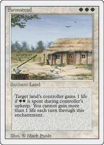 Farmstead - Revised Edition (3ED) #19 - Rare Magic: The Gathering Trading Card