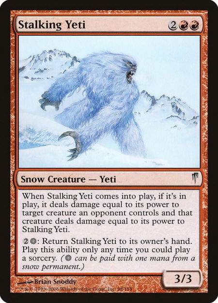 Stalking Yeti - Coldsnap Magic: The Gathering trading card