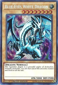 Blue-Eyes White Dragon - 2017 Mega-Tins (CT14) #CT14-EN002 - Secret Rare YuGiOh Trading Card