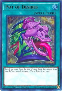 Pot of Desires - 2017 Mega-Tins (CT14) #CT14-EN004 - Ultra Rare YuGiOh Trading Card