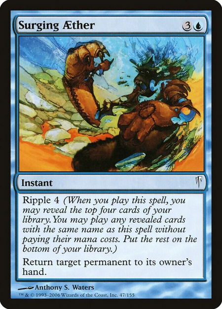 Surging Aether - Coldsnap Magic: The Gathering trading card