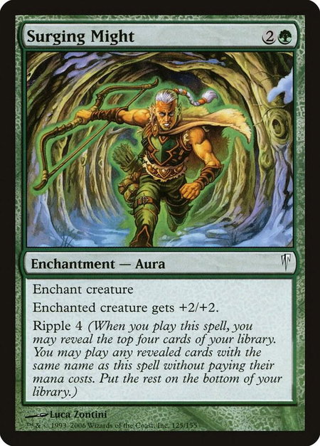 Surging Might - Coldsnap Magic: The Gathering trading card
