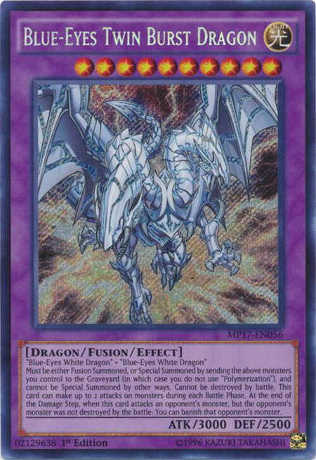Blue-Eyes Twin Burst Dragon - 2017 Mega-Tins Mega Pack YuGiOh trading card