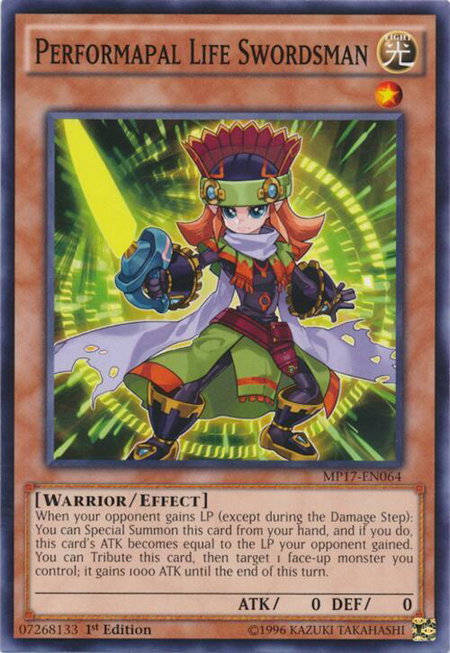 Performapal Life Swordsman - 2017 Mega-Tins Mega Pack YuGiOh trading card