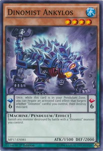 Dinomist Ankylos - 2017 Mega-Tins Mega Pack (MP17) #MP17-EN081 - Common / Short Print YuGiOh Trading Card