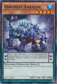 Dinomist Ankylos - 2017 Mega-Tins Mega Pack (MP17) #MP17-EN081 - Common / Short Print YuGiOh Trading Card