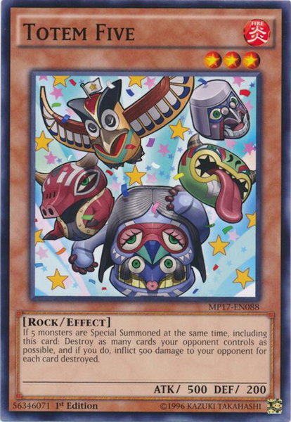Totem Five trading card from 2017 Mega-Tins Mega Pack Totem Five - 2017 Mega-Tins Mega Pack YuGiOh trading card