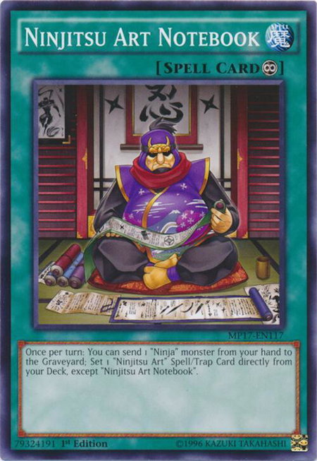 Ninjitsu Art Notebook - 2017 Mega-Tins Mega Pack YuGiOh trading card