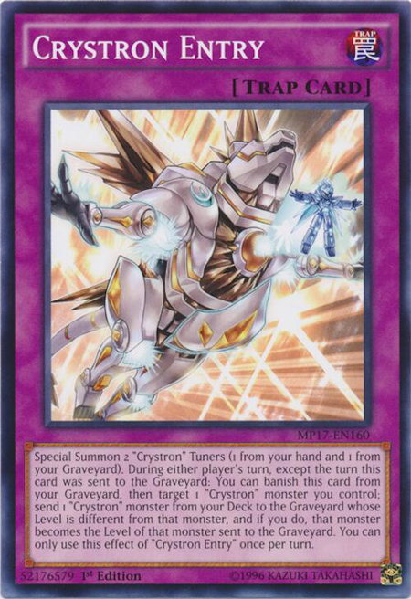 Crystron Entry - 2017 Mega-Tins Mega Pack YuGiOh trading card