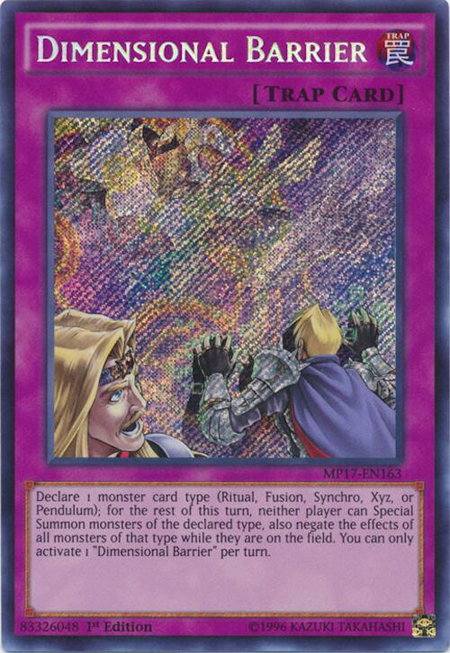 Dimensional Barrier - 2017 Mega-Tins Mega Pack YuGiOh trading card