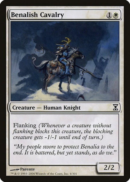 Benalish Cavalry - Time Spiral Magic: The Gathering trading card