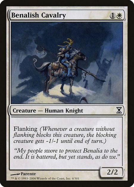 Benalish Cavalry - Time Spiral Magic: The Gathering trading card