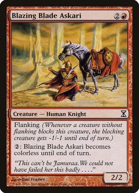 Blazing Blade Askari - Time Spiral Magic: The Gathering trading card