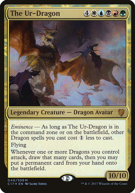 The Ur-Dragon (Commander 2017) trading card from Oversize Cards The Ur-Dragon (Commander 2017) - Oversize Cards Magic: The Gathering trading card